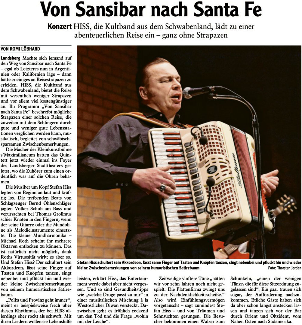 Bild der Kritik aus dem Landsberger Tagblatt vom 15.03.2017