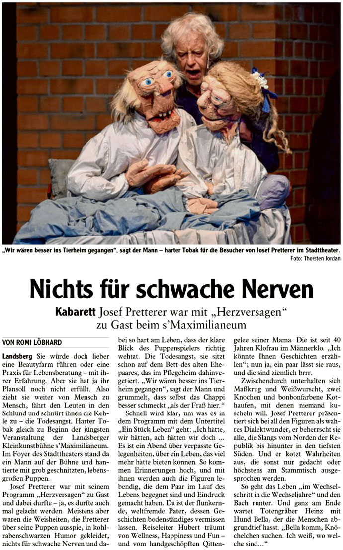 Bild der Kritik aus dem Landsberger Tagblatt vom 12.04.2017