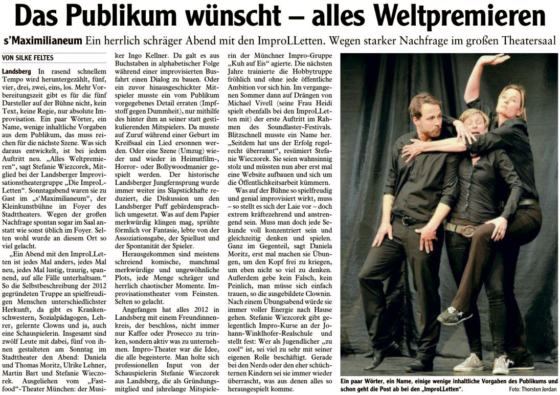 Bild der Kritik aus dem Landsberger Tagblatt vom 11.05.2017