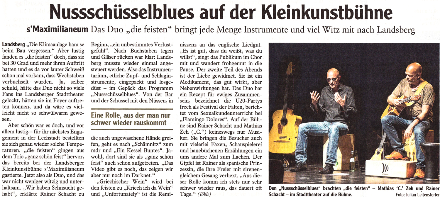 Bild der Kritik aus dem Landsberger Tagblatt vom 