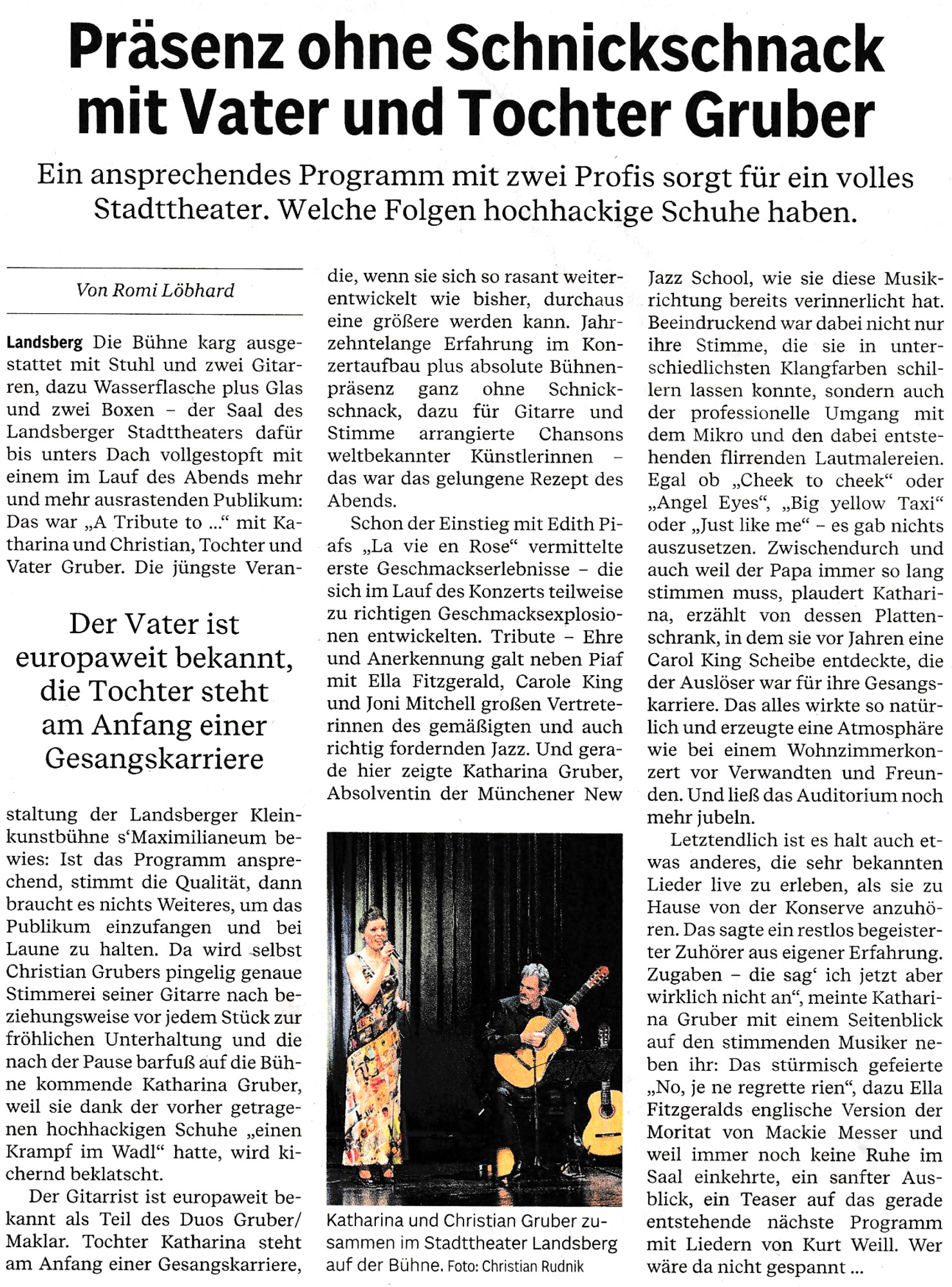 Bild der Kritik aus dem Landsberger Tagblatt vom 06.05.2023